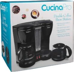 CucinaPro Double Coffee Brewer Station - Dual Coffee Maker Brews Two 12-cup Pots, Each With Individual Heating Elements -Appliantrix Cheap Store 81o4qcrERKL. AC SL1500