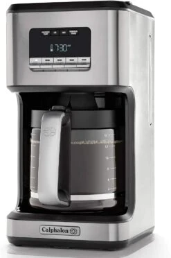Calphalon Coffee Maker, Programmable Coffee Machine With Glass Carafe, 14 Cups, Stainless Steel