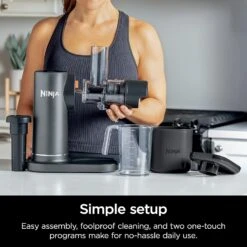 Ninja JC151 NeverClog Cold Press Juicer, Powerful Slow Juicer With Total Pulp Control, Countertop, Electric, 2 Pulp Functions, Dishwasher Safe, 2nd Generation, Charcoal -Appliantrix Cheap Store 81qAUYTmIqL. AC SL1500