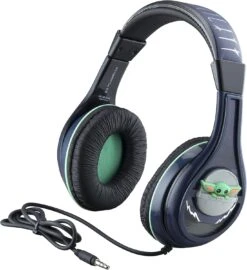EKids Mandalorian The Child Headphones For Kids, Wired Headphones For School, Home Or Travel, Tangle Free Stereo Headphones With Parental Volume Control, Connect Via 3.5mm Jack