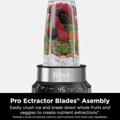 Ninja BN401 Nutri Pro Compact Personal Blender, Auto-iQ Technology, 1100-Peak-Watts, For Frozen Drinks, Smoothies, Sauces & More, With (2) 24-oz. To-Go Cups & Spout Lids, Cloud Silver -Appliantrix Cheap Store 81snsoFsioL. AC SL1500