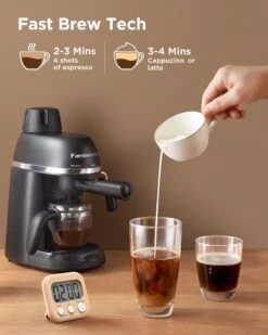 Famiworths Espresso Machine With Milk Frother, 1-4 Cups Espresso Maker With Carafe, Latte And Cappuccino Machine Maker, Black 9 Famiworths Espresso Machine With Milk Frother, 1-4 Cups Espresso Maker With Carafe, Latte And Cappuccino Machine Maker, Black -Appliantrix Cheap Store 81tNO3IcipL. AC SL1500