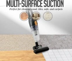 OVENTE Electric Bagless 3-in-1 Stick And Handheld Vacuum 400W Lightweight Multi-Surface Cleaner With Floor Brush & Crevice Nozzle Tool For Cleaning Hardwood, Carpet, Pet Hair, Kitchen, Car ST102BGD -Appliantrix Cheap Store 81uQBAfwoPL. AC SL1500