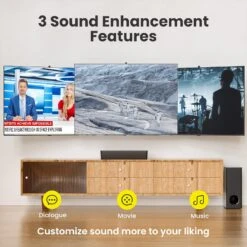 PHEANOO 2.1 Compact Sound Bars For TV With Subwoofer, HDMI ARC/Bluetooth 5.0/Optical/AUX/RCA Connection, Remote Control, Adjustable Bass, Wall Mountable – P15, 140W, 16 Inch 9 PHEANOO 2.1 Compact Sound Bars For TV With Subwoofer, HDMI ARC/Bluetooth 5.0/Optical/AUX/RCA Connection, Remote Control, Adjustable Bass, Wall Mountable – P15, 140W, 16 Inch -Appliantrix Cheap Store 81ucdhuI9WL. AC SL1500