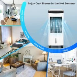 PETSITE Evaporative Air Cooler, Cold Air Cooling Fan With Remote Control, 3 Modes, 3 Speeds, 2 Ice Packs, 7.5H Timer, Portable Air Conditioner Windowless, Personal Swamp Cooler For Bedroom Home Dorm 13 PETSITE Evaporative Air Cooler, Cold Air Cooling Fan With Remote Control, 3 Modes, 3 Speeds, 2 Ice Packs, 7.5H Timer, Portable Air Conditioner Windowless, Personal Swamp Cooler For Bedroom Home Dorm -Appliantrix Cheap Store 81vs75CP4YL. AC SL1500
