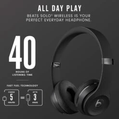 Beats Solo3 Wireless On-Ear Headphones - Apple W1 Headphone Chip, Class 1 Bluetooth, 40 Hours Of Listening Time, Built-in Microphone - Black (Latest Model) -Appliantrix Cheap Store 81y5WqpIwsL. AC SL1500