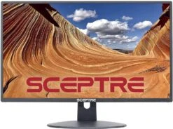 Sceptre 24-inch Professional Thin 1080p LED Monitor 99% SRGB 2x HDMI VGA Build-in Speakers, Machine Black (E248W-19203R Series)