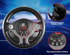 Superdrive - Racing Driving Wheel With Pedals And Gearshift Paddles For Nintendo Switch - Ps4 - Xbox One - PC - Ps3 -Appliantrix Cheap Store 910dzYQL UL. SL1500