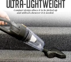 OVENTE Electric Bagless 3-in-1 Stick And Handheld Vacuum 400W Lightweight Multi-Surface Cleaner With Floor Brush & Crevice Nozzle Tool For Cleaning Hardwood, Carpet, Pet Hair, Kitchen, Car ST102BGD -Appliantrix Cheap Store 911PQ5eaQ2L. AC SL1500