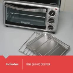 Black & Decker BLACK+DECKER 4-Slice Convection Oven, Stainless Steel, Curved Interior Fits A 9 Inch Pizza, TO1313SBD -Appliantrix Cheap Store 916Efk4WCzL. AC SL1500