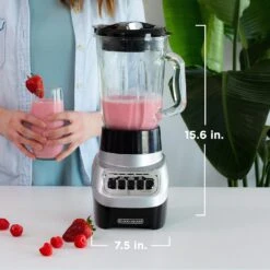 Black & Decker BLACK+DECKER PowerCrush Multi-Function Blender With 6-Cup Glass Jar, 4 Speed Settings, Silver -Appliantrix Cheap Store 91LYyfd5KKL. AC SL1500