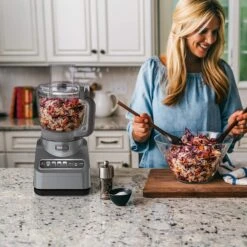 Ninja BN601 Professional Plus Food Processor, 1000 Peak Watts, 4 Functions For Chopping, Slicing, Purees & Dough With 9-Cup Processor Bowl, 3 Blades, Food Chute & Pusher, Silver -Appliantrix Cheap Store 91QXk2Dy86L. AC SL1500