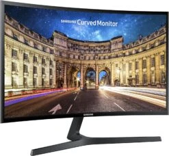 SAMSUNG 27-Inch CF39 Series FHD 1080p Curved Computer Monitor, Ultra Slim Design, AMD FreeSync, 4ms Response, HDMI, DisplayPort, VESA Compatible, Wide Viewing Angle (LC27F398FWNXZA), Black