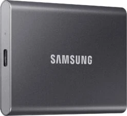SAMSUNG SSD T7 Portable External Solid State Drive 1TB, Up To 1050MB/s, USB 3.2 Gen 2, Reliable Storage For Gaming, Students, Professionals, MU-PC1T0T/AM, Gray