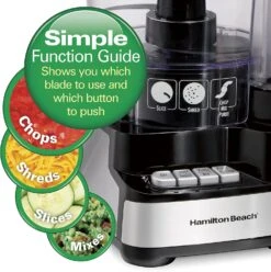 Hamilton Beach Stack & Snap Food Processor And Vegetable Chopper, BPA Free, Stainless Steel Blades, 12 Cup Bowl, 2-Speed 450 Watt Motor, Black (70725A) -Appliantrix Cheap Store 91ampO44sWL. AC SL1500