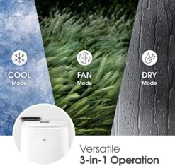 LG 10000 BTU Portable Air Conditioners Dual Inverter [2023 New] Wheels Easy Install & Mobility WiFi Enabled App Ultra-Quite Cools 450 Sq.Ft 3-in-1 Air Conditioner AC Unit Home Room White LP1022FVSM -Appliantrix Cheap Store 91ibgThq6DL. AC SL1500