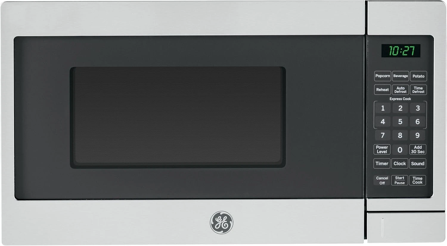 GE Countertop Microwave Oven | 0.7 Cubic Feet Capacity, 700 Watts | Kitchen Essentials For The Countertop Or Dorm Room | Stainless Steel 1 GE Countertop Microwave Oven | 0.7 Cubic Feet Capacity, 700 Watts | Kitchen Essentials For The Countertop Or Dorm Room | Stainless Steel